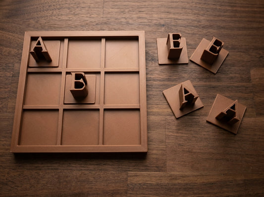 Tre i rad – mini spel (3D-print)